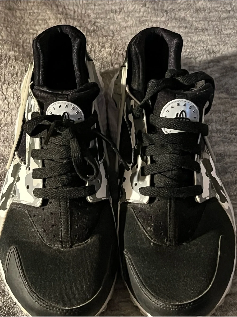 Kids Black & Gray Camo huaraches